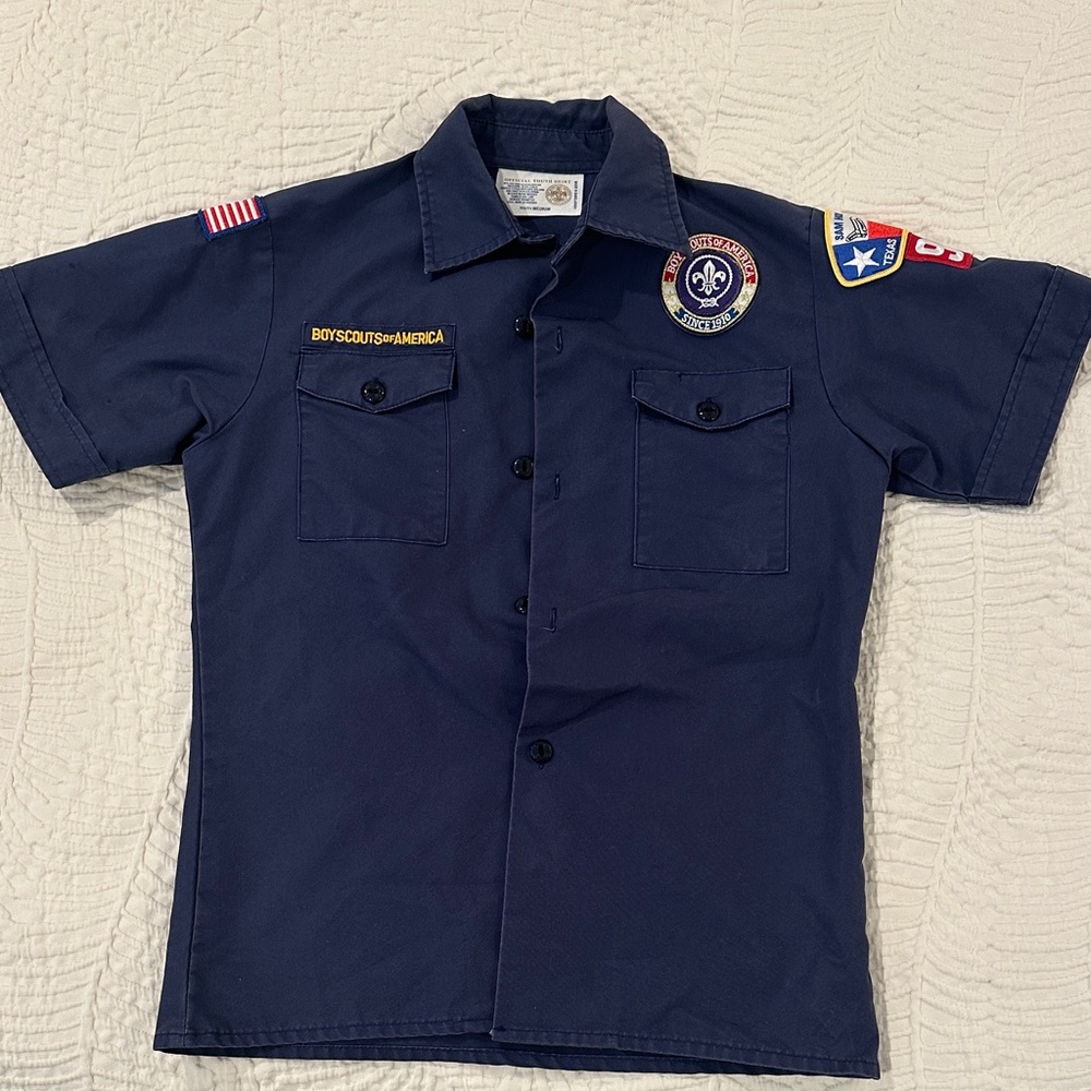 Navy Blue boyscout Short Sleeve Uniform Shirt